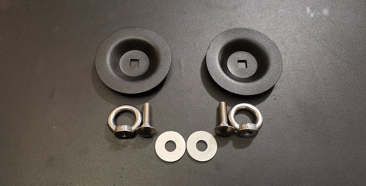 Кронштейны для крепления сэнд-траков к алюминиевому багажнику (платформе) РИФ