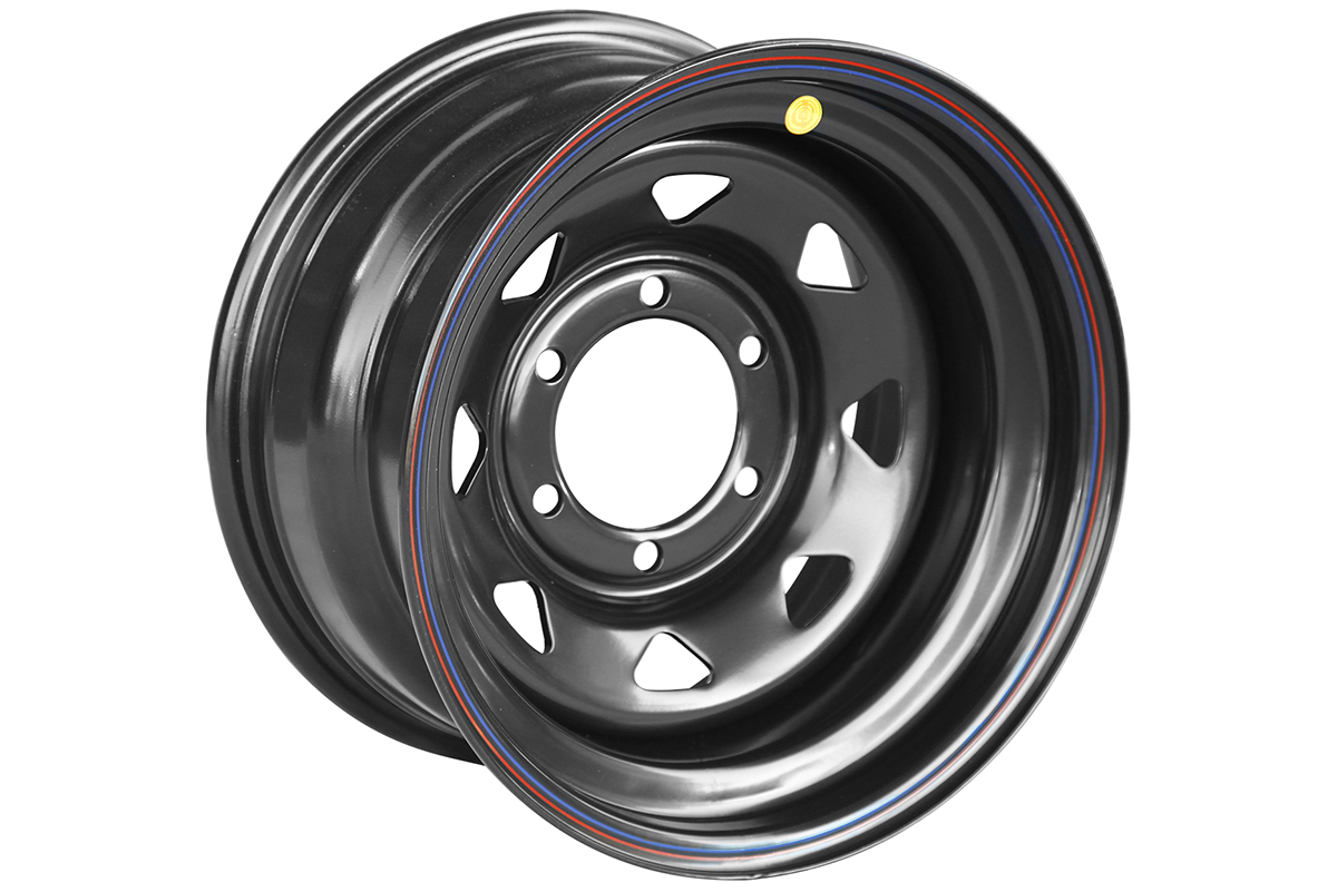 Диск усиленный Тойота Ниссан стальной черный 6x139,7 8xR15 d110 ET-19 (треуг. мелкий) (уценка)