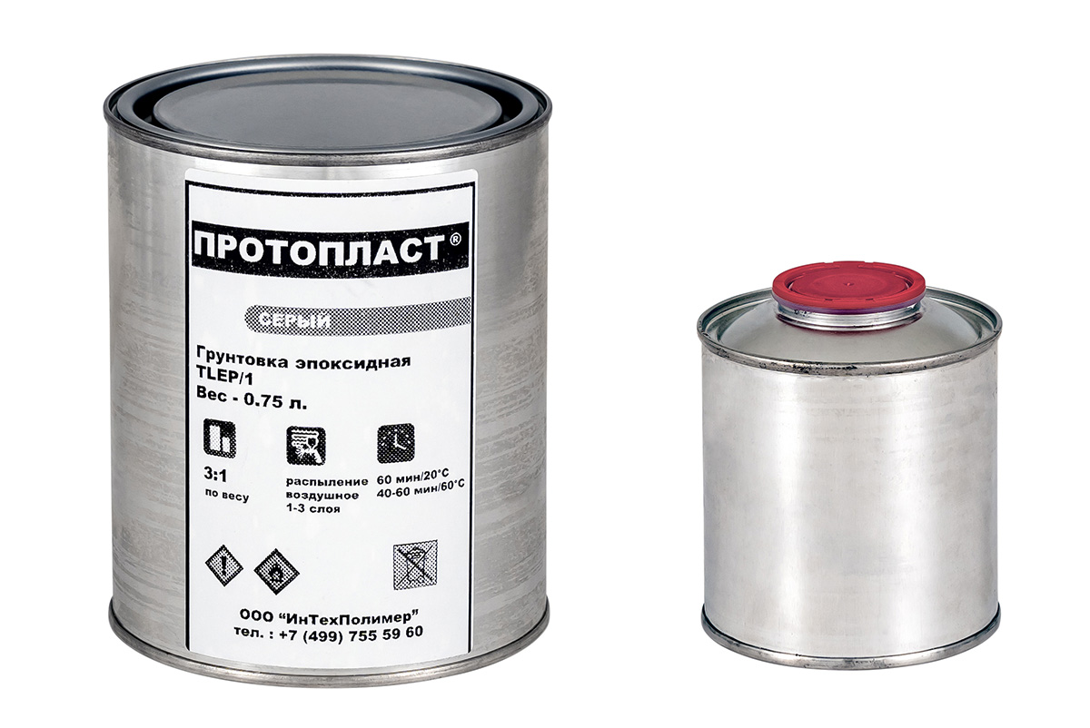 Грунт эпоксидный антикоррозийный с отвердителем ПРОТОПЛАСТ (0,75 л + 0,25 л) аналог RAPTOR U-POL