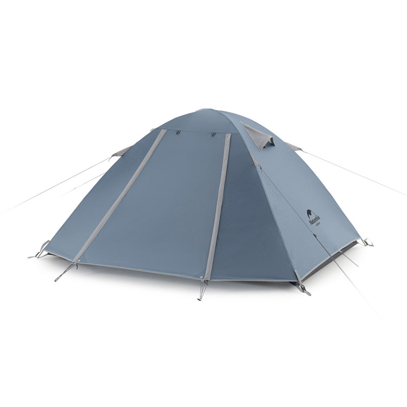 Палатка Naturehike P-Series 4-местная, алюминиевый каркас, голубая