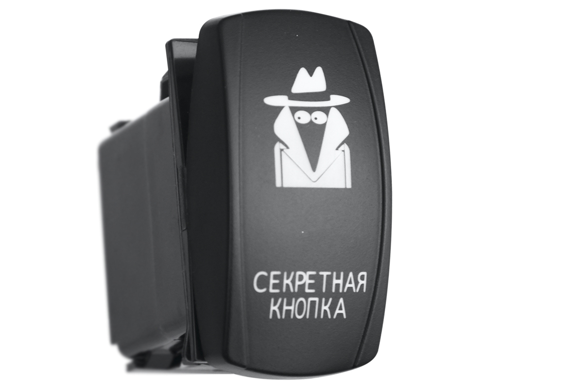 Переключатель ВКЛ/ВЫКЛ, синий, СЕКРЕТНАЯ КНОПКА