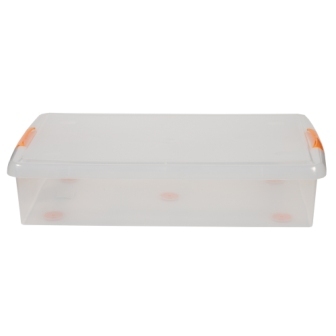 4 Короб для хранения IRIS THIN BOX 34л, прозрачный