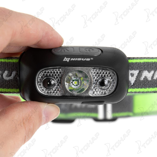 4 Фонарь налобный NISUS 3056S, сенсорный 120 LM, IPX4, USB 3056S