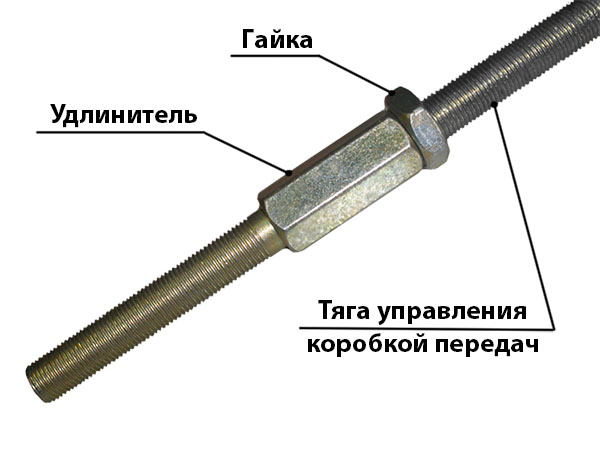 Удлинители тяги механизма управления КПП для УАЗ-452 (2 шт.)