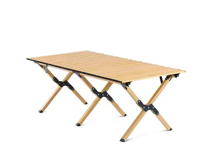 Стол туристический Naturehike Star Jane L01 складной, 117х60х44 см, с Х-образными ножками, бежевый