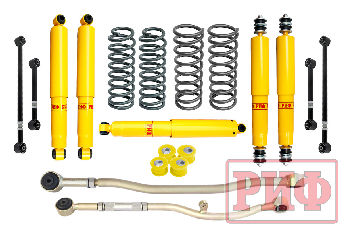 Лифт-комплект РИФ Nissan Patrol Y61 2000+ лифт 100 мм (левый руль)