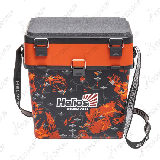Ящик рыболовный зимний HELIOS SHARK, 19 л, оранжевый