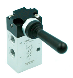 Тумблер распределительный c ручным управлением 3/2-1/8