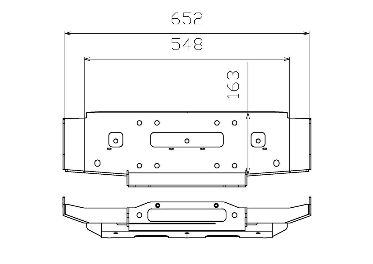 Площадка РИФ под лебёдку в штатный бампер Mitsubishi Pajero IV