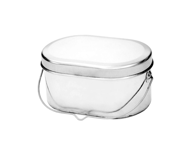 Котелок туристический 1,3 л., низкий, нержавеющая сталь, крышка с ручками Котелок туристический 1,3 л., низкий, нержавеющая сталь, крышка с ручками