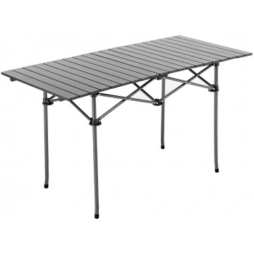 Стол складной Premier 120x55x65см., реечная столешница алюминий, с отделением под посуду