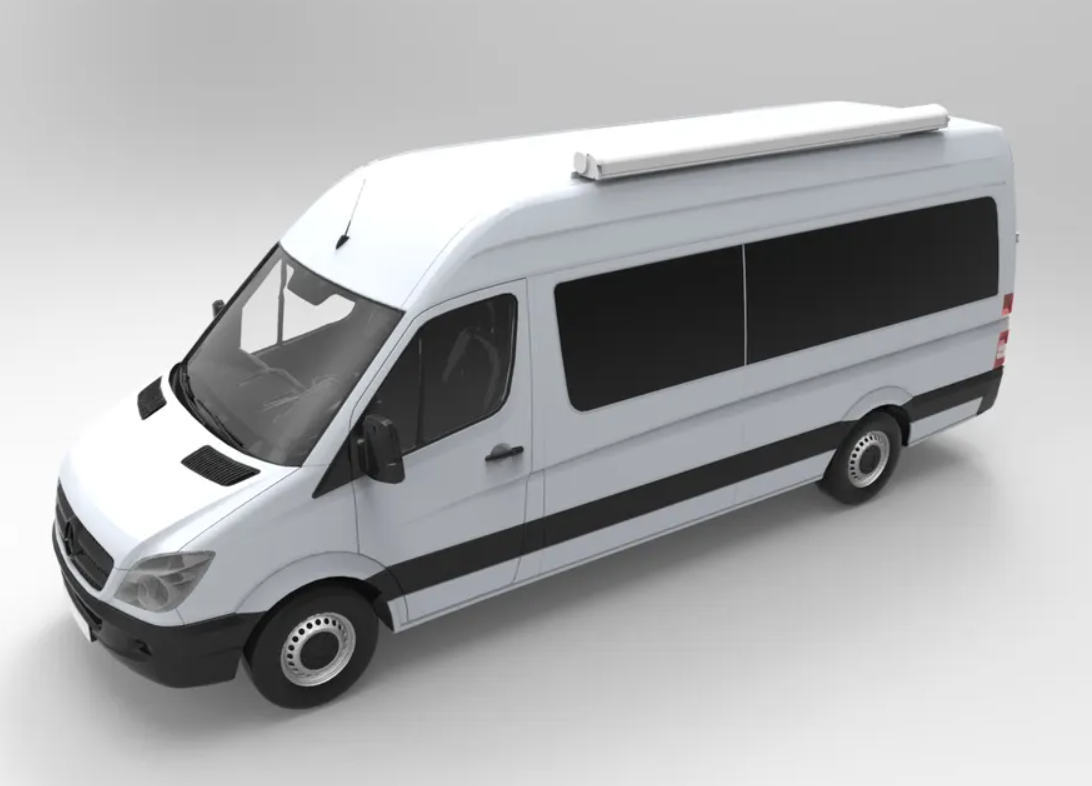 Маркиза автомобильная РИФ 3,0х2,5 м кассетная с электроприводом, корпус белый