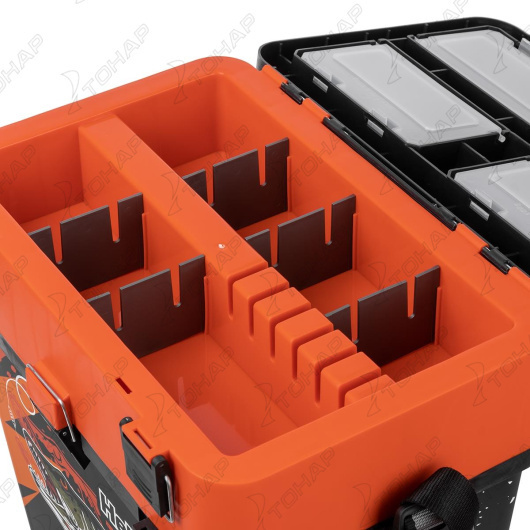 Ящик рыболовный зимний HELIOS PIKE, 19л, оранжевый