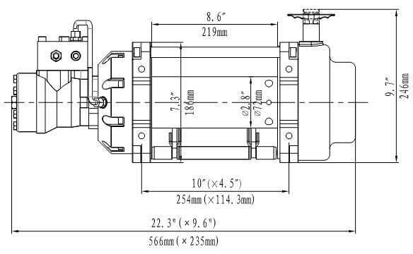 Лебёдка гидравлическая Runva 10000 lbs 4536 кг