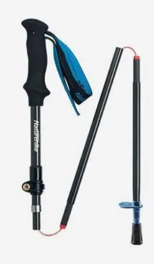 1.Палки треккинговые, карбон, ST07, голубые, для ходьбы (2 шт.)