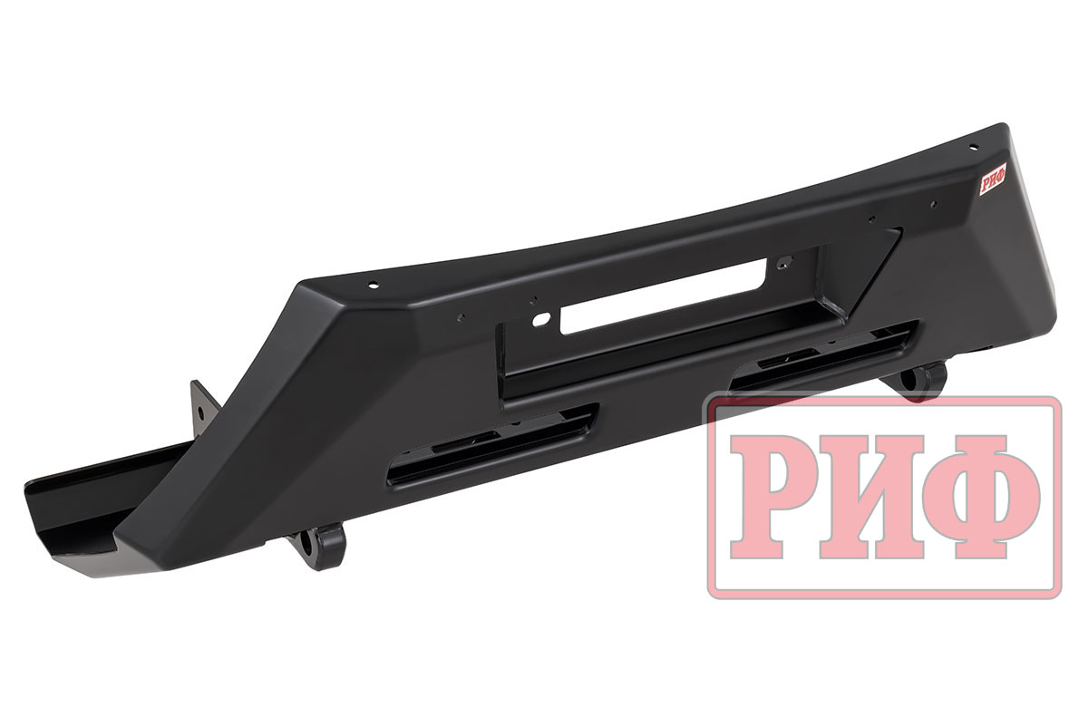Полубампер передний силовой/защита штатного бампера РИФ для УАЗ Патриот 2015+ с защитой рулевых тяг (центр. часть)