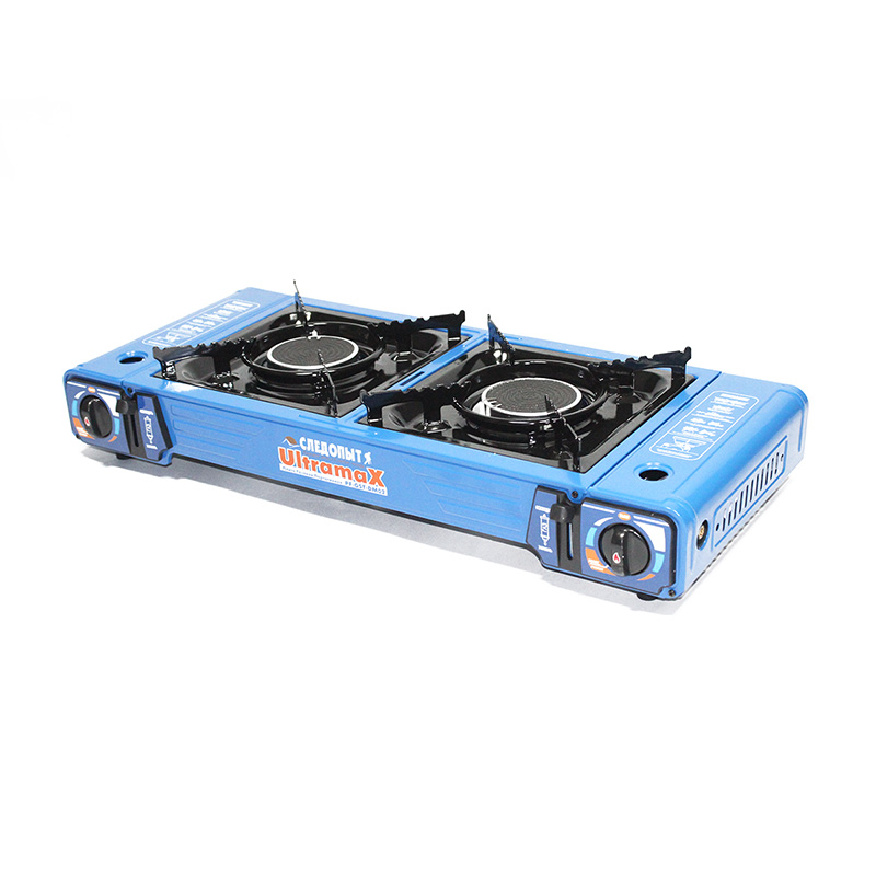 Плита газовая портативная СЛЕДОПЫТ- ULTRAMAX, двойная, керамическая, с переходником Плита газовая портативная СЛЕДОПЫТ- ULTRAMAX, двойная, керамическая, с переходником