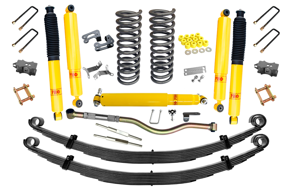Лифт-комплект РИФ УАЗ Патриот 100 мм жесткий (постоянная нагрузка) (мех. раздатка УАЗ)