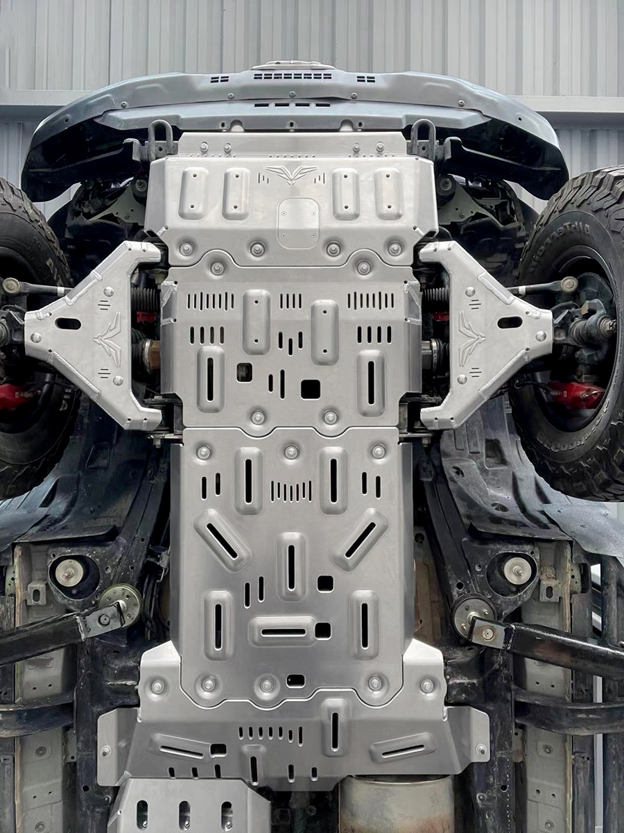 Защита Falcon радиатора, картера, РК, КПП для TANK 300 Off-road version, расширенная., алюминиевая, 8 мм