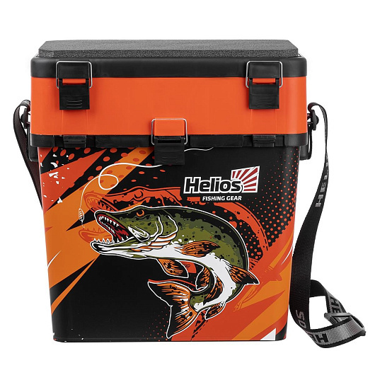 1 Ящик рыболовный зимний PIKE оранжевый HELIOS