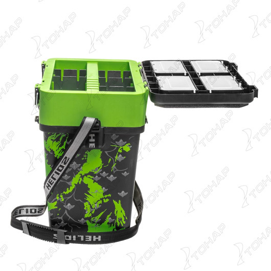 Ящик рыболовный зимний HELIOS SHARK, 19 л, салатовый