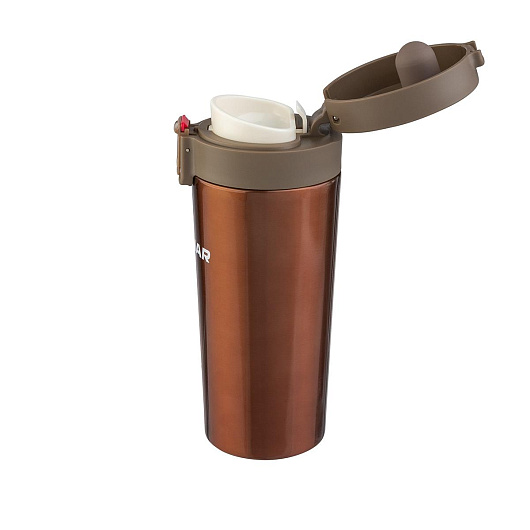 1 Термос-кружка ТОНАР 400 мл., коричнево-кофейный 1 Термос-кружка ТОНАР 400 мл., коричнево-кофейный