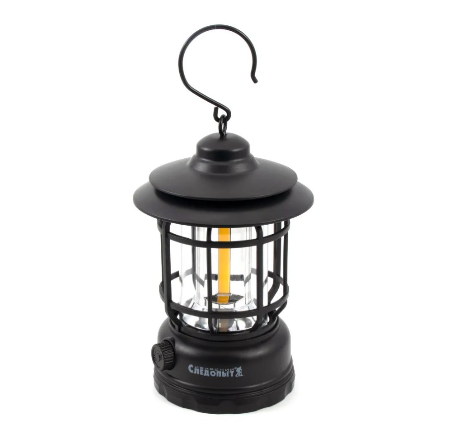 Фонарь кемпинговый "СИБИРСКИЙ СЛЕДОПЫТ-Ксенон", 3COB, аккум. 220В, черный