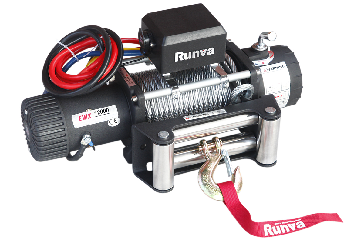 Лебёдка электрическая 24V Runva EWX12000S24V 5443 кг (стальной трос)