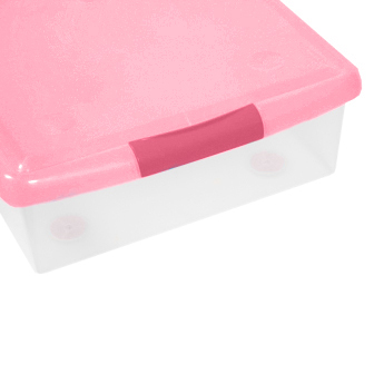 5 Короб для хранения IRIS THIN BOX 34л, прозрачный-розовый 5 Короб для хранения IRIS THIN BOX 34л, прозрачный-розовый