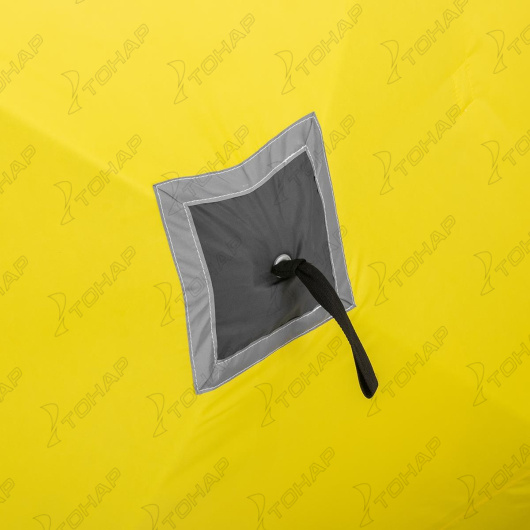 Палатка зимняя HELIOS Куб Premium 1,8х1,8, утепленная, желтый/серый