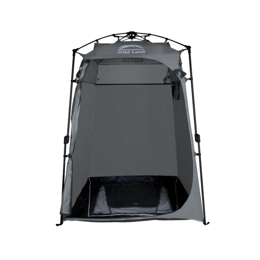 Палатка Wild Land душ-туалет, быстросборная, алюминиевый каркас, серо-зеленая
