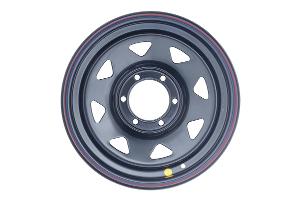 Диск усиленный стальной черный 6x139,7 8xR16 d110 ET+10 (треугольник мелкий)