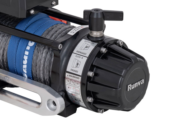 Лебёдка электрическая высокоскоростная 12V Runva EWB9500S-Q 4350 кг, влагозащищенная, синтетический трос