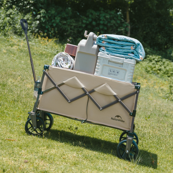 4 Тележка туристическая Naturehike 75х45,5х91 см, коричневая