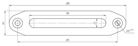 Клюз для лебедки алюминий под кевлар Клюз для лебедки алюминий под кевлар