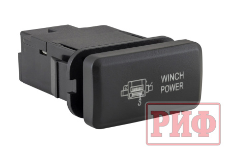 Кнопка ВКЛ/ВЫКЛ, белый, WINCH POWER TOYOTA 40x20 горизонтальная
