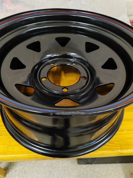 Диск усиленный УАЗ стальной черный 5x139,7 8xR17 d110 ET-19 (треугольник мелкий) (уценка)