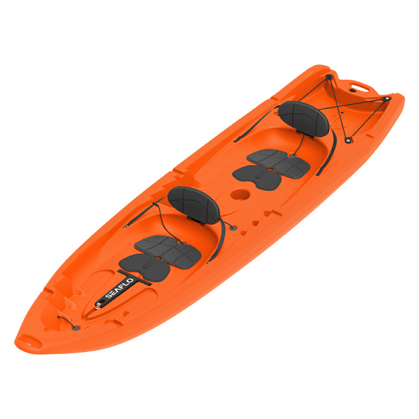 Каяк SEAFLO Explorer XL семейный 2+2, 11,2 (340 см), тип Sit-On-Top, оранжевый