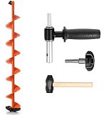 Комплект под мотобур шнек ТОНАР MOTOSHTORM 150R+адаптер АШ-02+молоточек