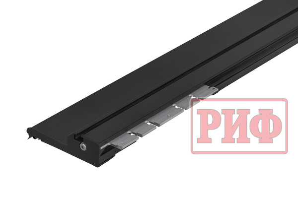 Крышка кузова РИФ для JAC T9, роллета раздвижная с электроприводом 1580х1620 мм, алюминиевая, черная