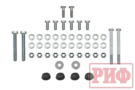 Бампер РИФ силовой задний/защита штатного бампера Lada Niva Travel с возможностью установки фаркопа