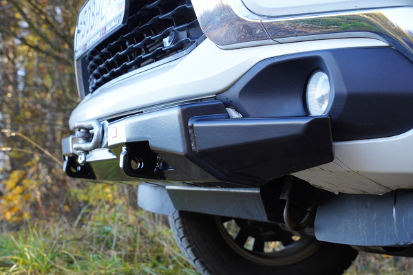 Бампер РИФ силовой передний Mitsubishi Pajero Sport 2015-2020 дизель под площадку для лебёдки RIFPS3-33003