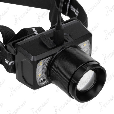 Фонарь налобный NISUS сенсорный 800 LM, IP43, USB