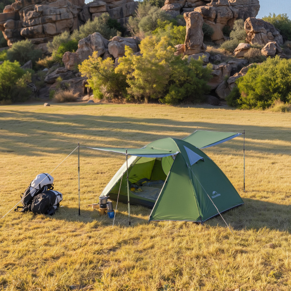 Палатка Naturehike Bleik Series 2-местная, тип B, алюминиевый каркас, синяя