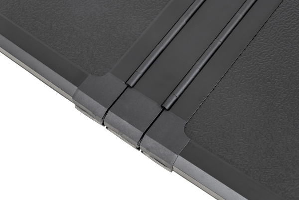 Крышка кузова РИФ для Foton Tunland G7/G9, трёхсекционная 1620х1640/1620 мм, алюминиевая, черная