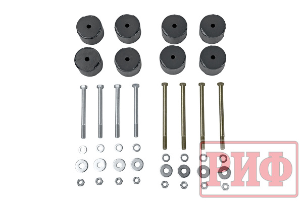 Проставки РИФ для лифта кузова 50 мм ГАЗ Соболь (к-т 8 шт.) с крепежом