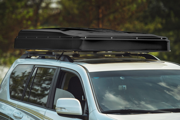 Палатка на крышу автомобиля РИФ Hard RT03-165W, корпус черный, тент серый