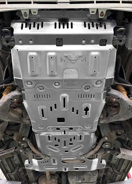 Защита Falcon радиатора, картера, РК, КПП для Toyota Land Cruiser Prado 150TX, бензин, алюминий, 8 мм