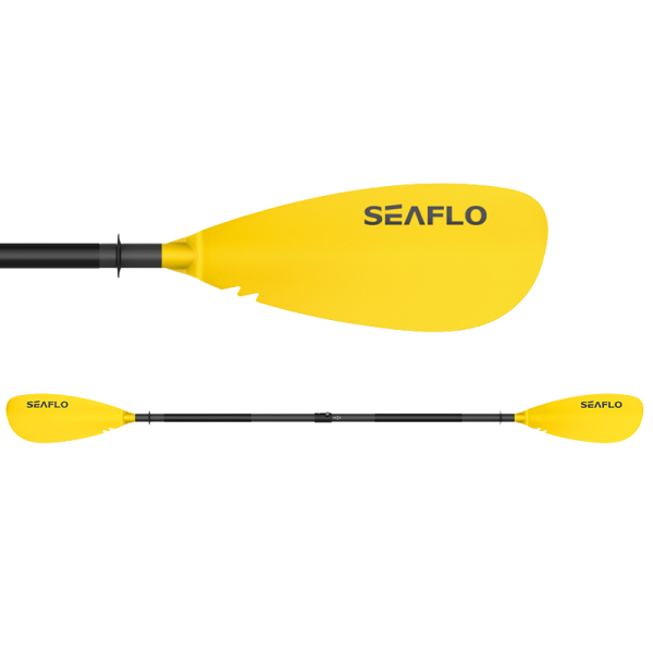 Весло SEAFLO для каяка, двустороннее, разборное регулируемое 220-230 см, желтое