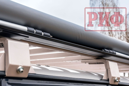 Маркиза автомобильная РИФ 2,5х2,5 м полуавтомат (винил) темно-серая